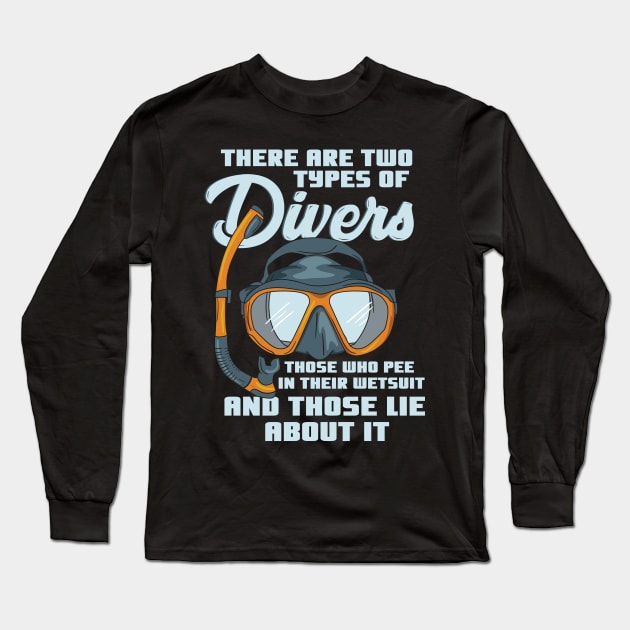 Scuba Diving Long Sleeve T-Shirt by Shiva121